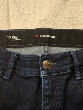 Liz Claiborne Womens Sara Mid Rise Slim Fit, Skinny Leg Jean